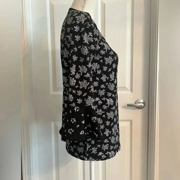 Michael Kors Black Flared Sleeve Blouse - Picture 6 of 8